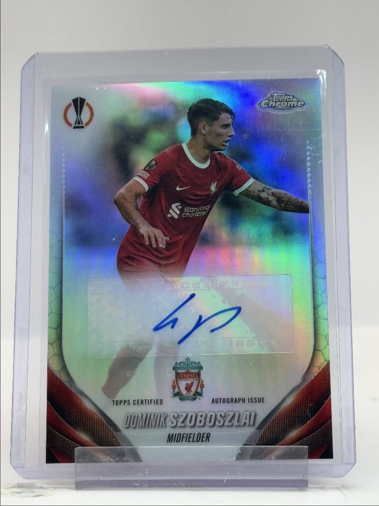 DOMINIK SZOBOSZLAI 2023 TOPPS CHROME UCC AUTOGRAPH REFRACTOR AUTO Q0902