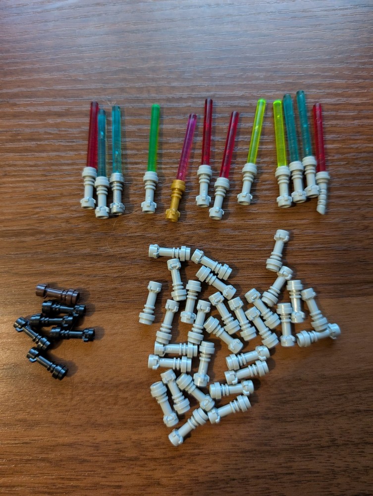 Lego Star Wars Light Saber Hilt 12 And 52 Hilts Gray Blue Green Red Purple