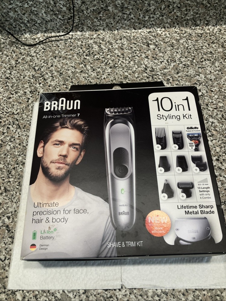Braun 10-in-1 Rechargeable Hair Trimmer Kit for Wet and Dry Styling