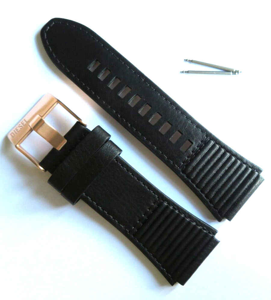 DIESEL Original Replacement Leather Strap DZ7475 Watch Strap Black 24Mm