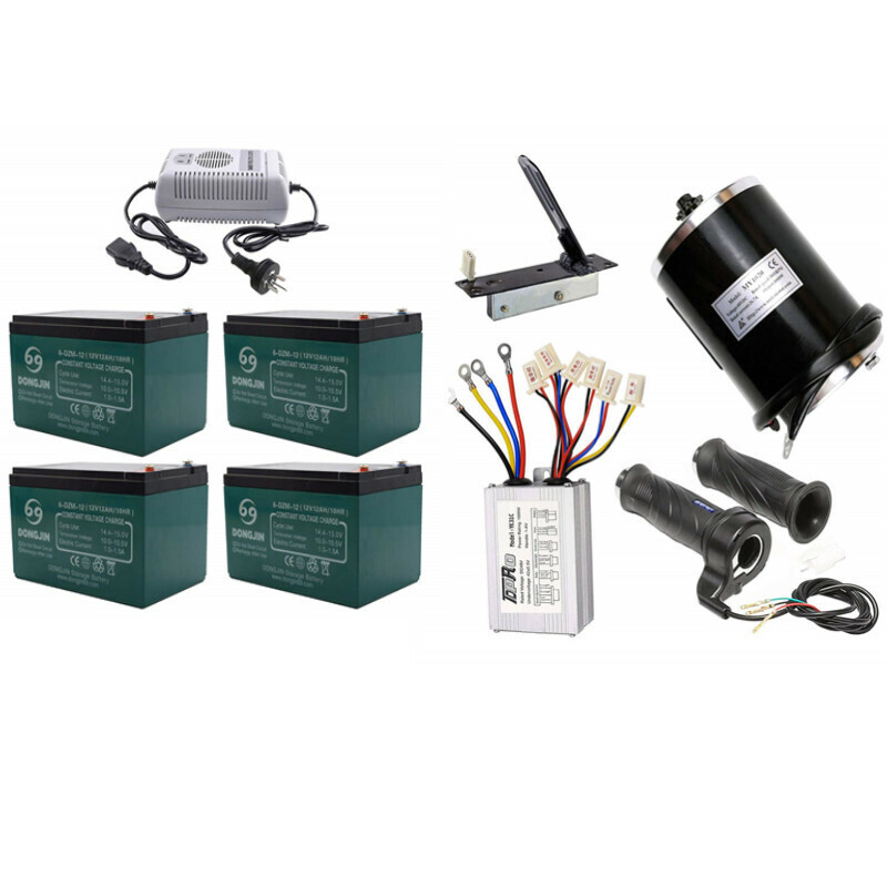 48V 1000W Brushed Motor Kit with Controller Throttle Grip and Pedal