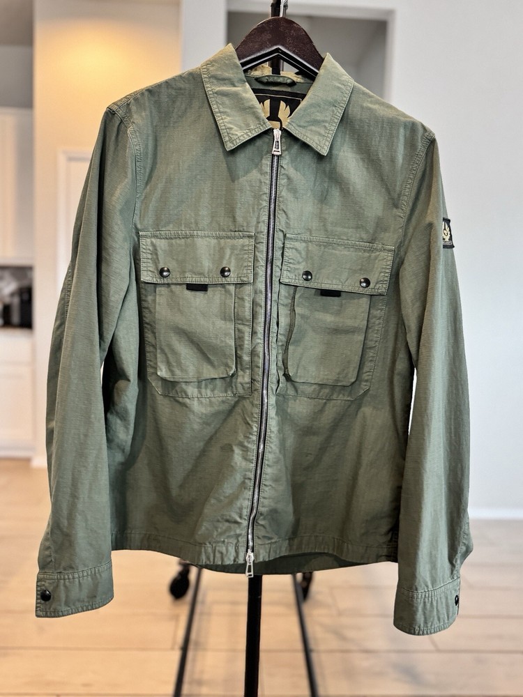 Belstaff Tactical Men’s Zipper Overshirt Green
