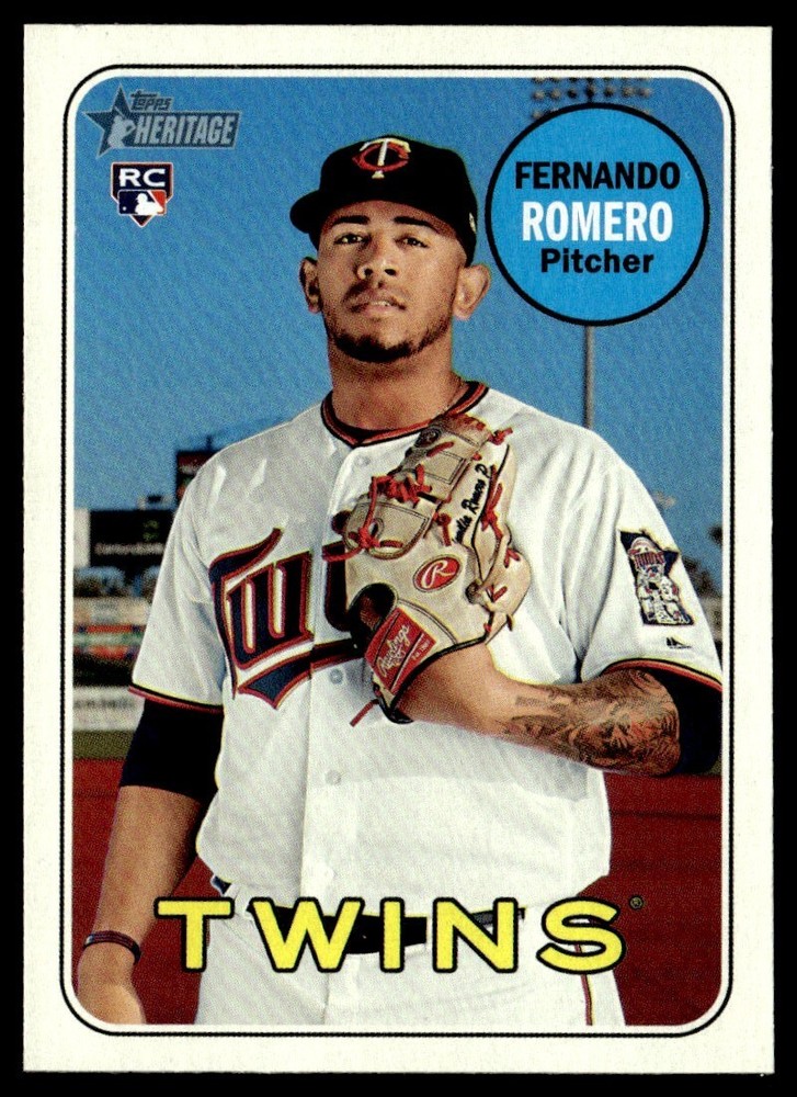2018 Topps Heritage Fernando Romero Rookie Minnesota Twins #688