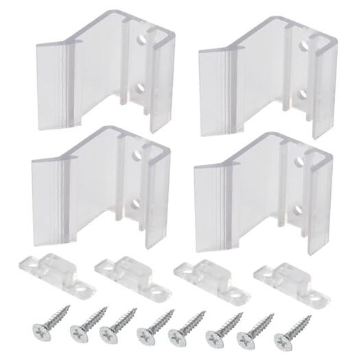 Universal RV Sliding Mirrored Door Latch H527 - Clear 4-Pack Set
