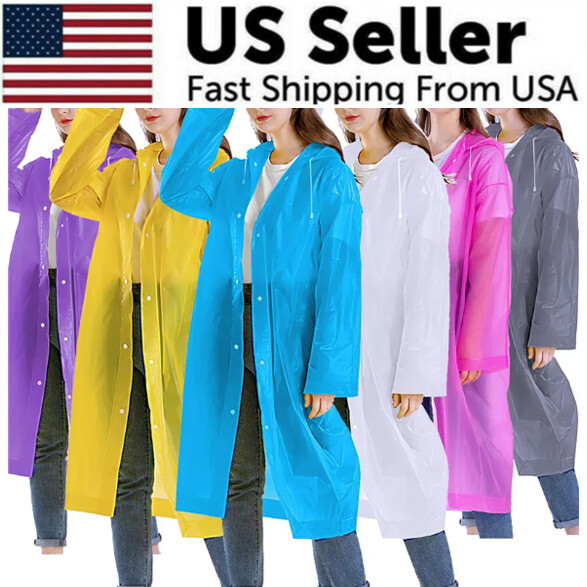 Unisex Waterproof Raincoat with Hood for Adults - Camping & Outdoor Rainwear