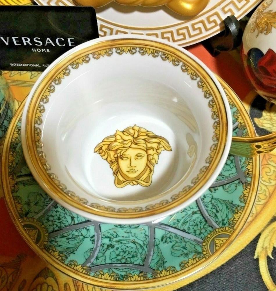 VERSACE MEDUSA CUP SAUCER SET Palazzo Limited Ed. ROSENTHAL DUBAI MIAMI SALE