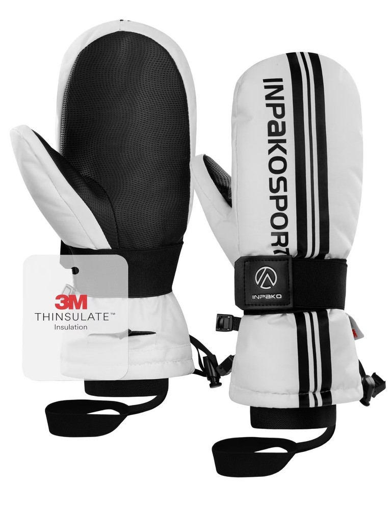 Winter Ski Mittens with Removable Wrist Guard, 3M Thinsulate Snow Mittens wit...