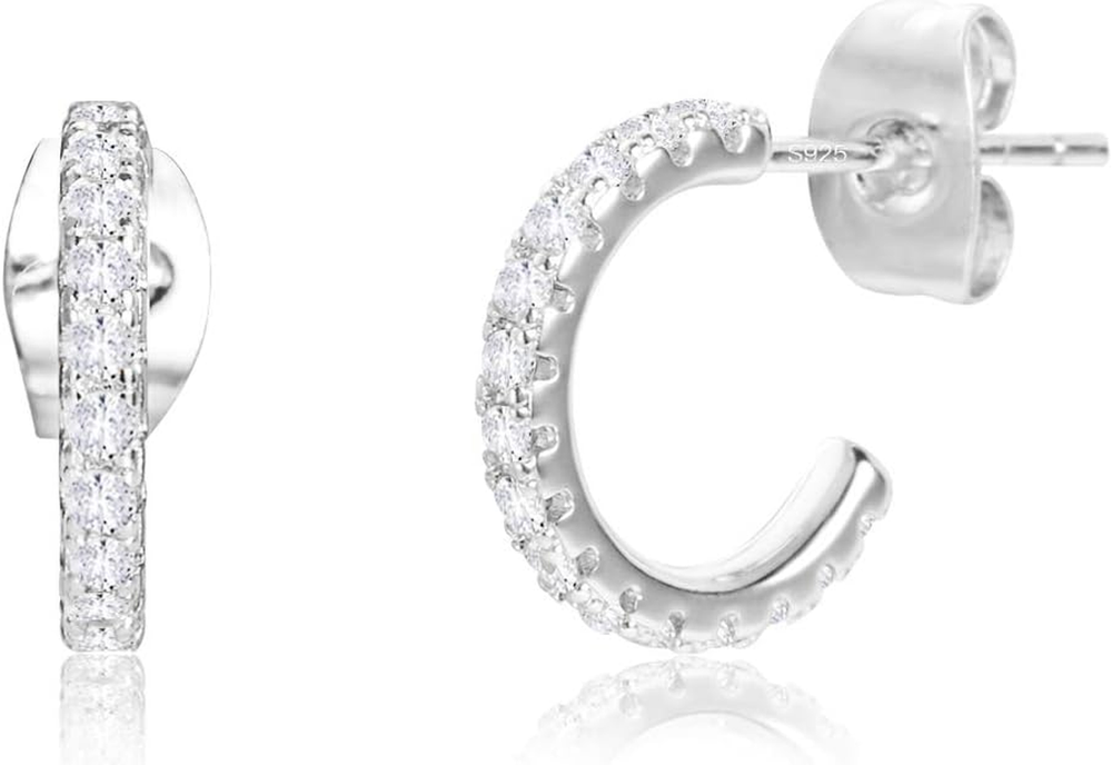 Small Open Hoop Earrings for Women Hypoallergenic Sterling Silver Hoops Open Hoo