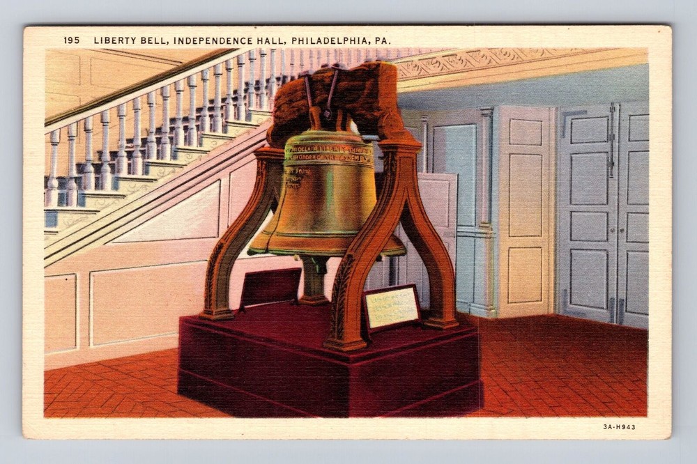 Philadelphia PA-Pennsylvania, Independence Hall, Liberty Bell, Vintage Postcard