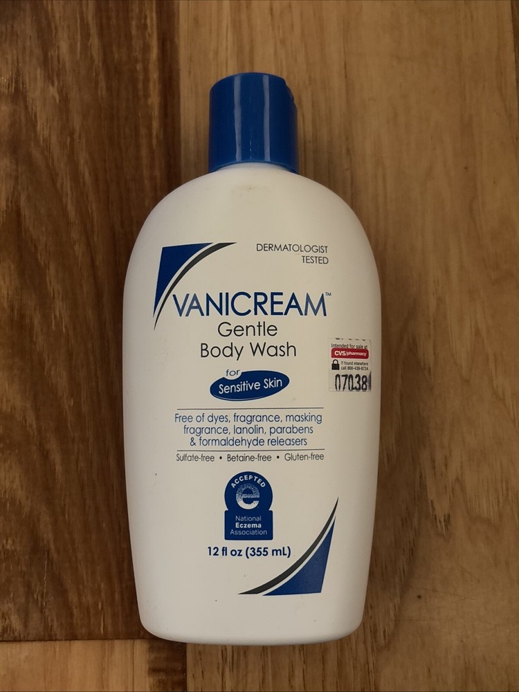 Vanicream Gentle Body Wash Fragrance Gluten & No Sulfate For Sensitive Skin 12oz