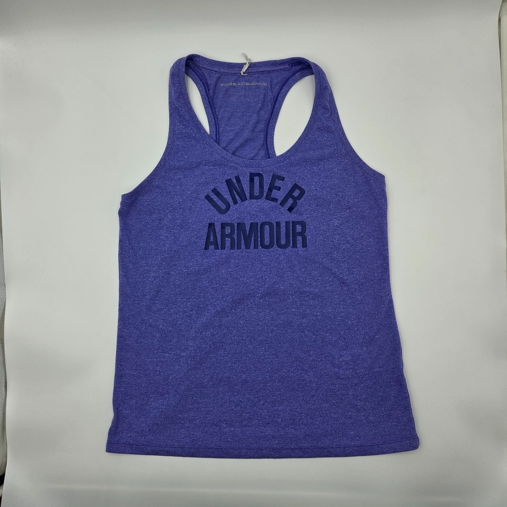Under Armour, sleeveless t-shirt, purple, threadborne, for women, size M