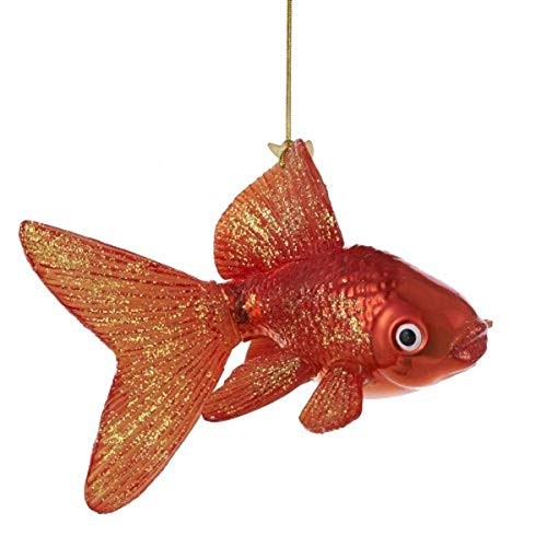 Noble Gems Goldfish Fish Glass Christmas Ornament