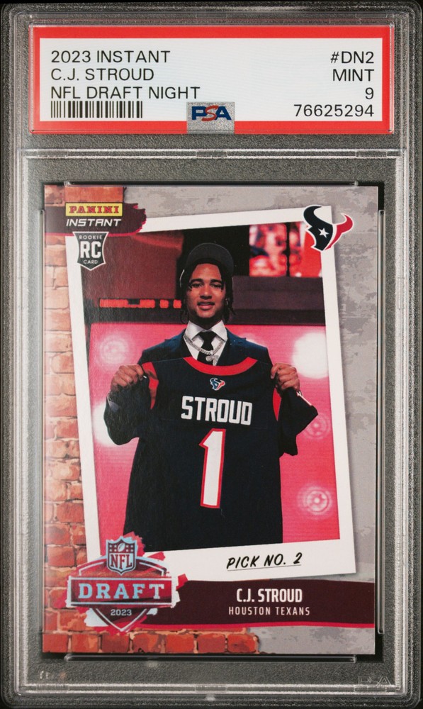 2023 Panini Instant NFL Draft Night C.J. Stroud DN2 Rookie PSA 9 Gem Mint