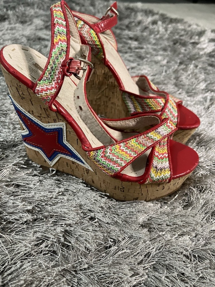 Star Wedge Heels Size 7 Comfortable Stylish Women's Shoes