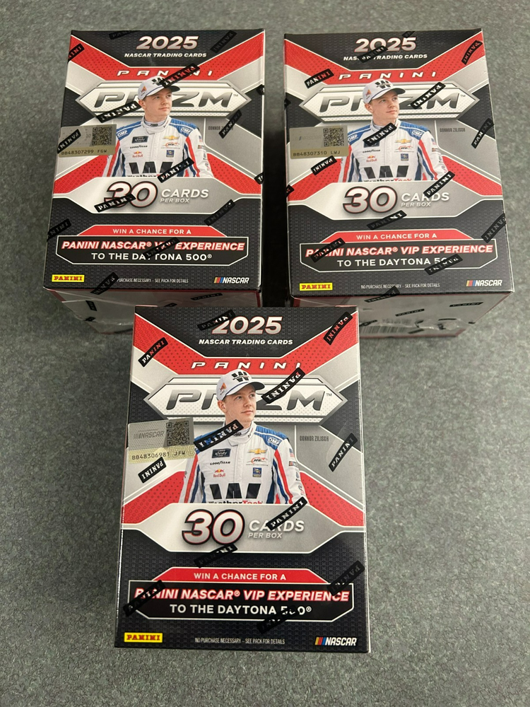 2025 PANINI PRIZM RACING FACTORY SEALED HOBBY DIRECT BLASTER BOXES--3 BOX LOT