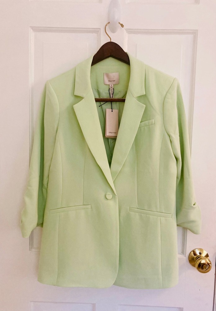 Cinq-a-Sept women’s blazer, beautiful lime green color, brand new