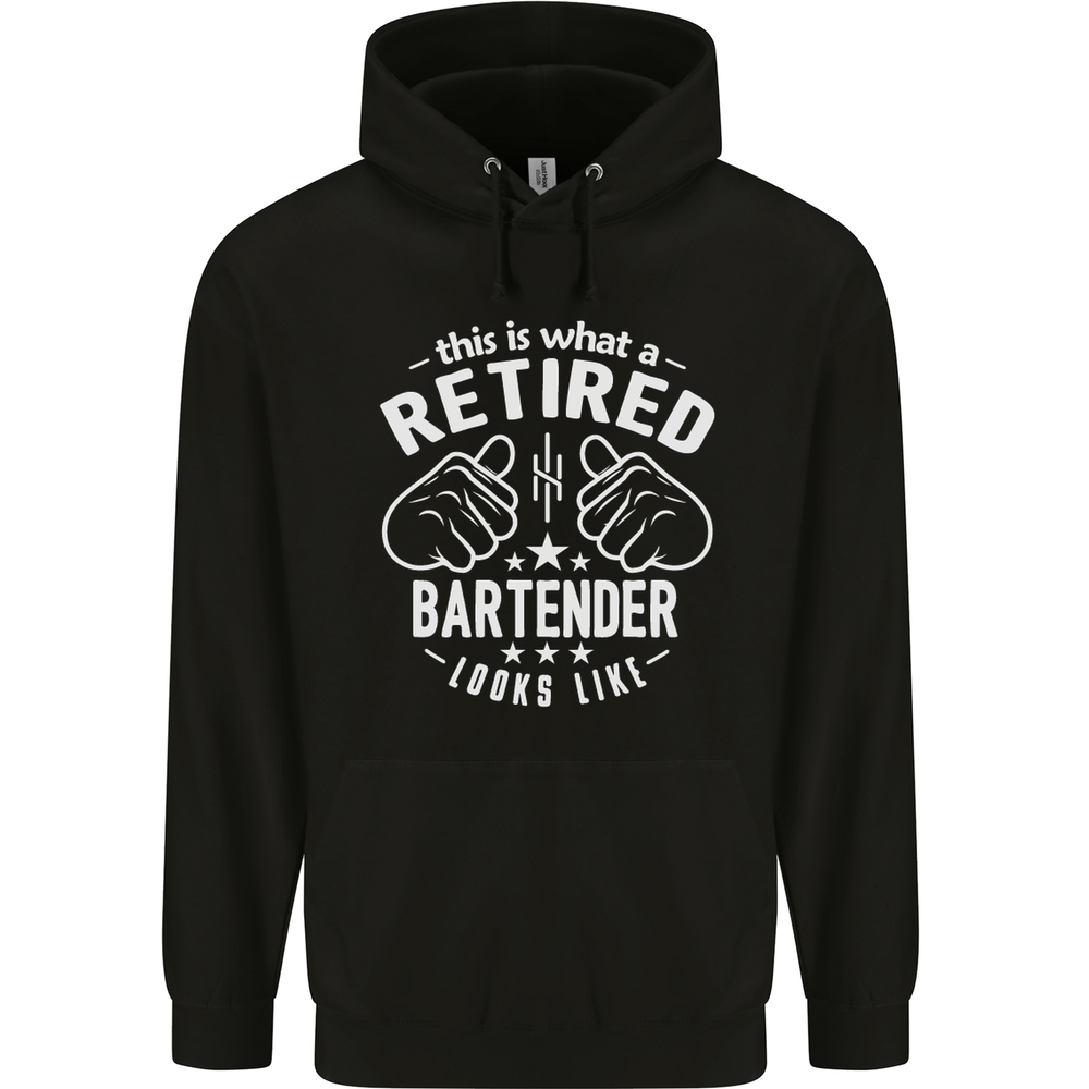 This Is What a Retired Bartender Looks Like Mens 80% Cotton Hoodie