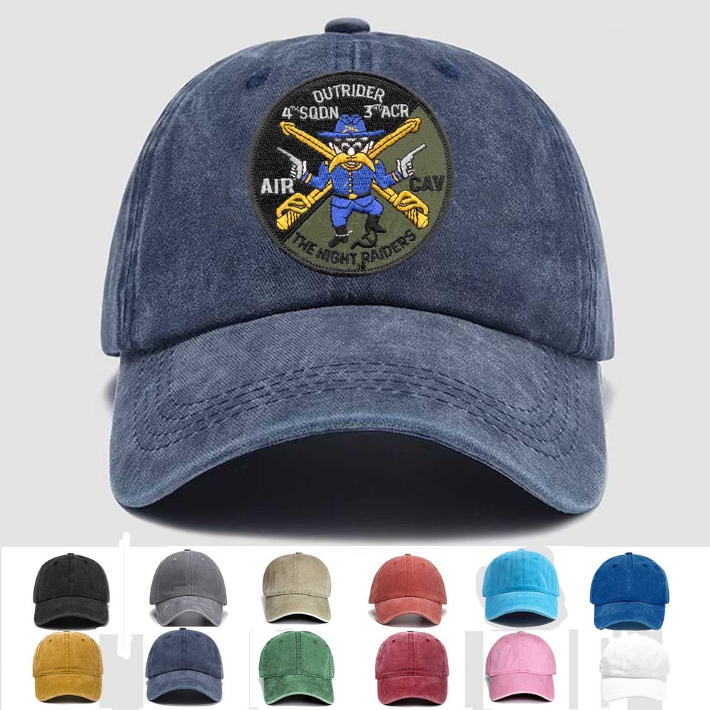 Custom Embroidered Hat 4th Squadron 3rd Aviation Cavalry Regiment - Outrider OD