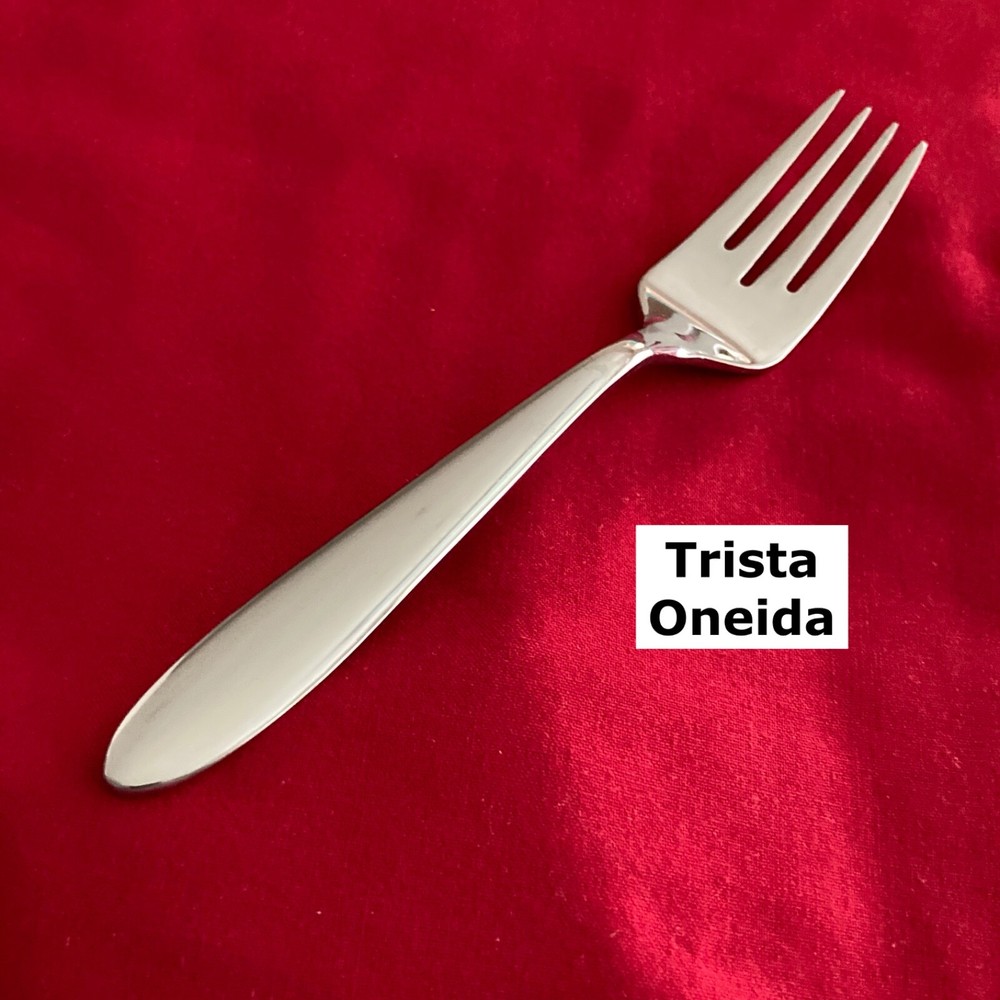 Oneida TRISTA 6 5/8 Inch Stainless Steel Salad Fork Flatware