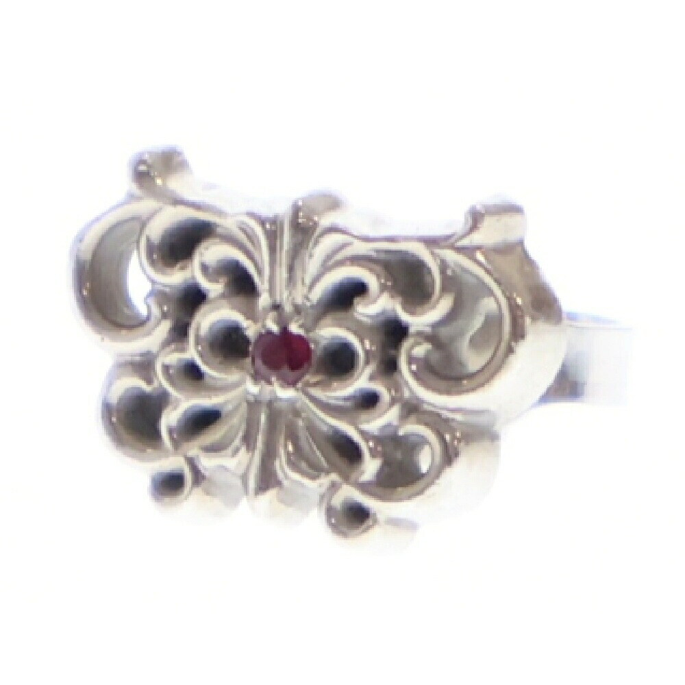 Chrome Hearts K18Wg Kh Stud 1 Ruby Kate Hudson Stud Earrings White G ED018