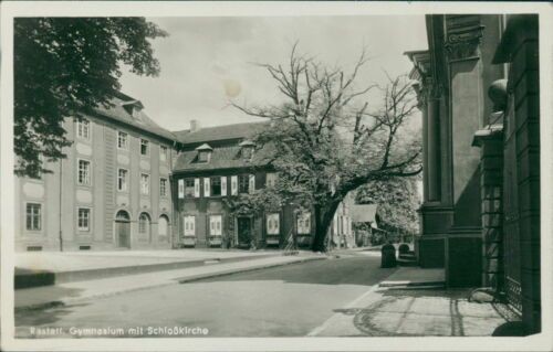 Ansichtskarte Rastatt Gymnasium mit Schloßkirche  (9845)