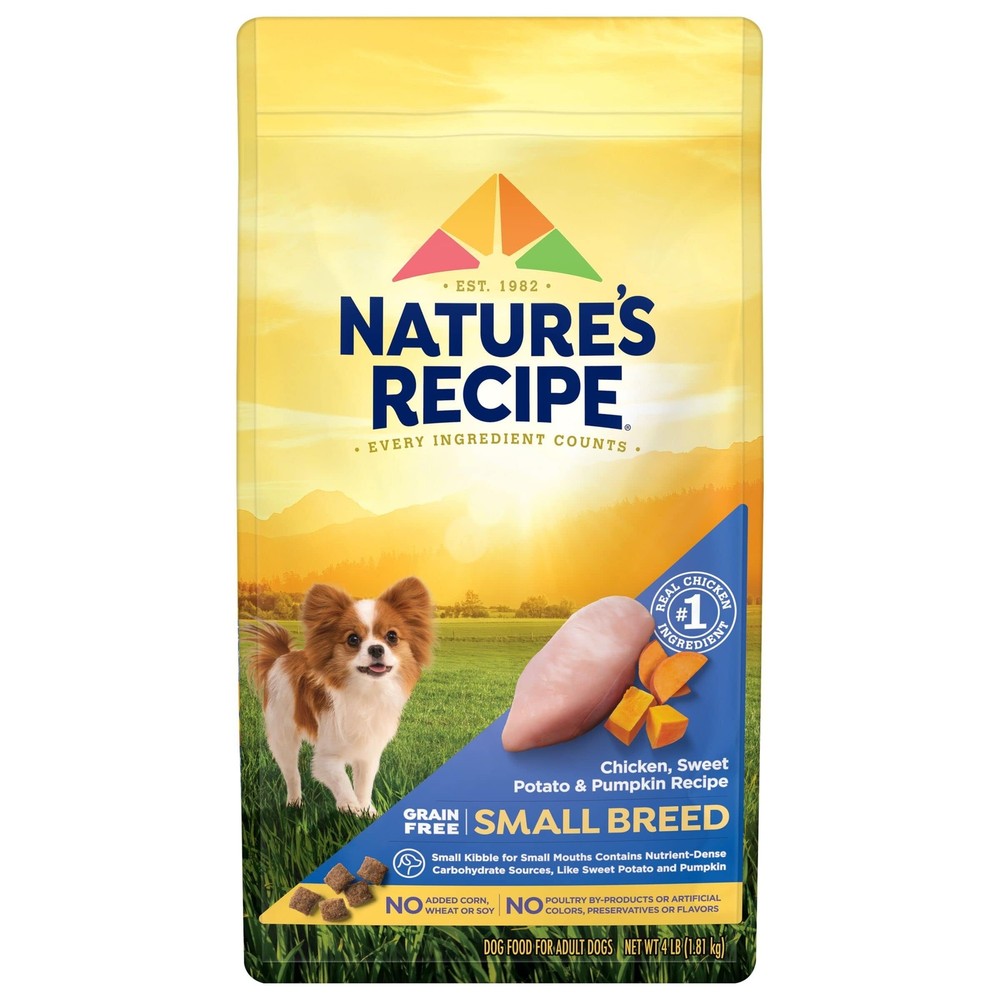 Grain Free Small Breed Dog Food - Chicken, Sweet Potato & Pumpkin, 4 lb Bag