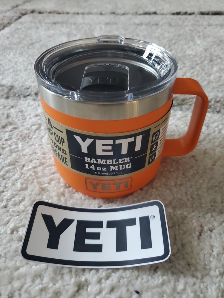 YETI Rambler 14oz Mug with Magslide Lid in King Crab Orange Limited Edition