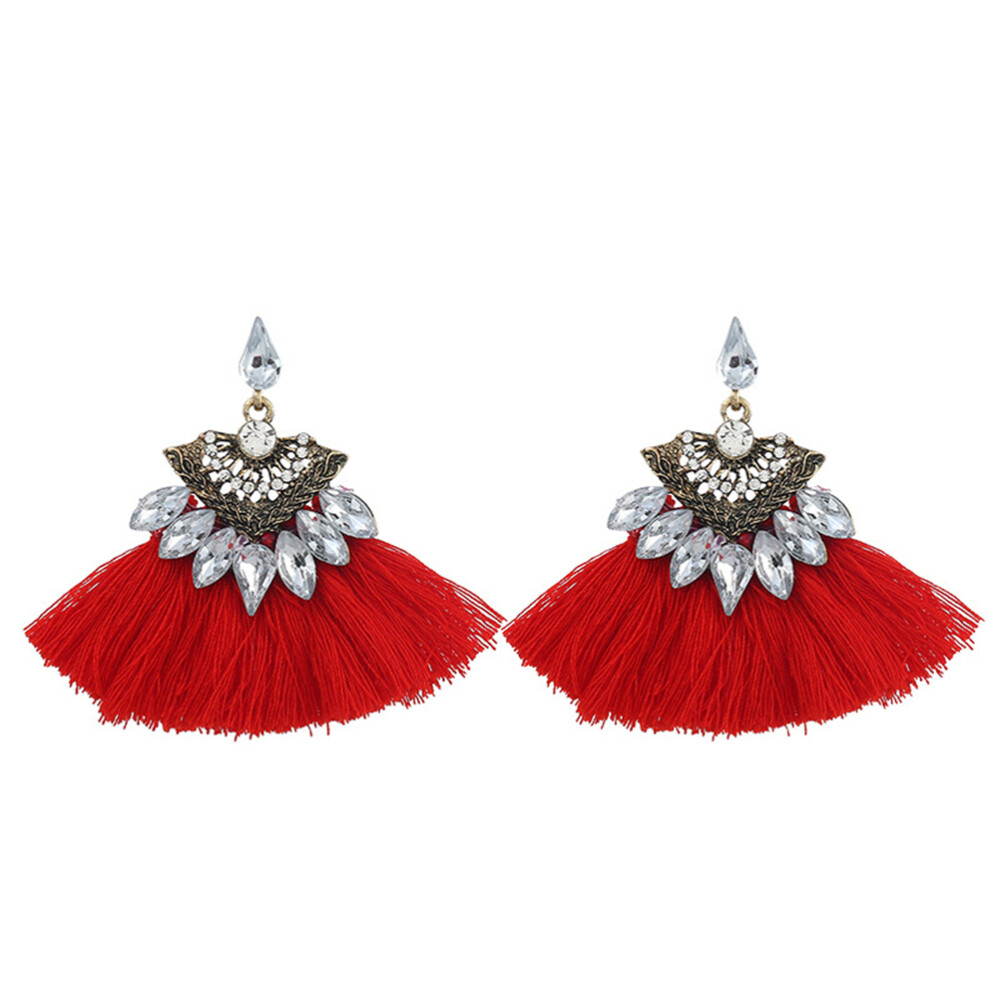 Stylish Statement Earrings for Women with Ethnic Crystal Beads
