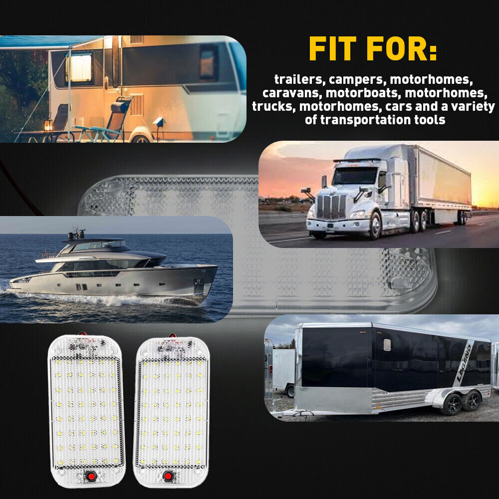 Lámpara blanca universal interior techo cúpula interior auto vehículo autocaravana lámpara
