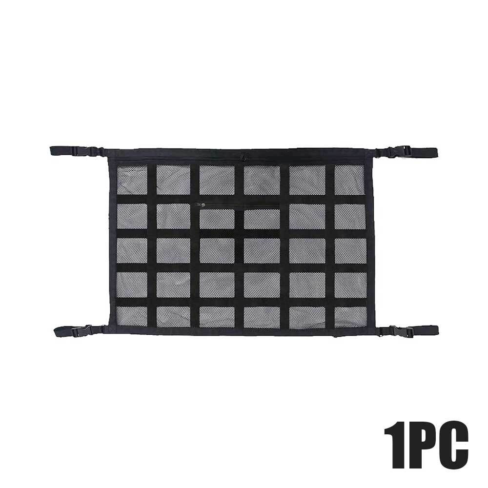Double-Layer Mesh Car Roof Storage Organizer Bag for Auto Ceiling Cargo-image