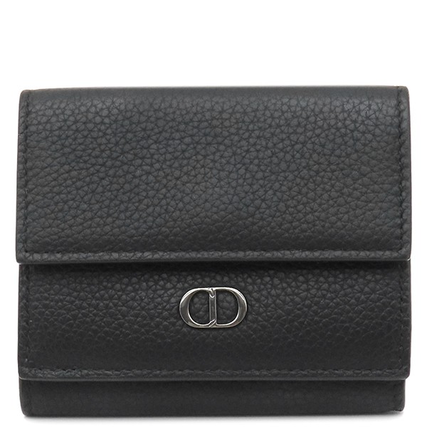 Christian Dior CD Icon Black Compact Wallet 2ESBC110CDI 765089