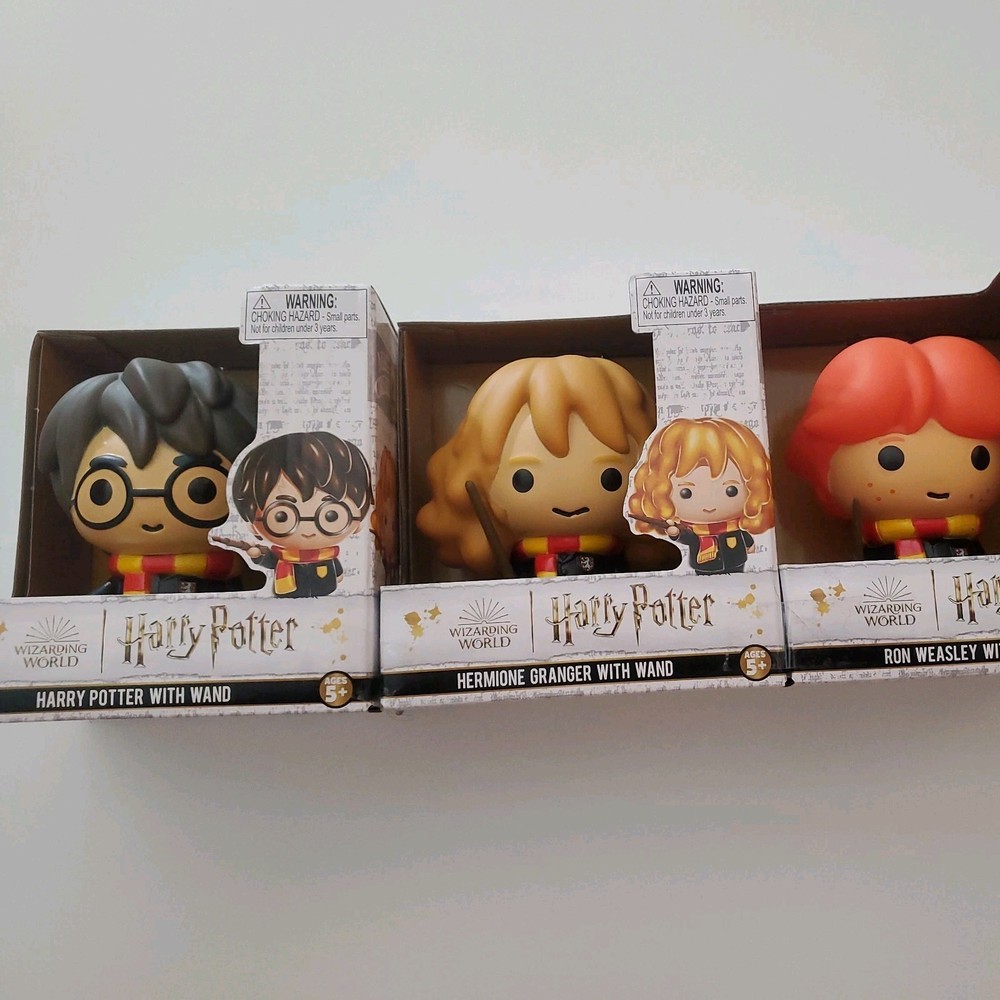 Harry Potter Wizarding World Toys Set - Harry Ron Hermione with Wands