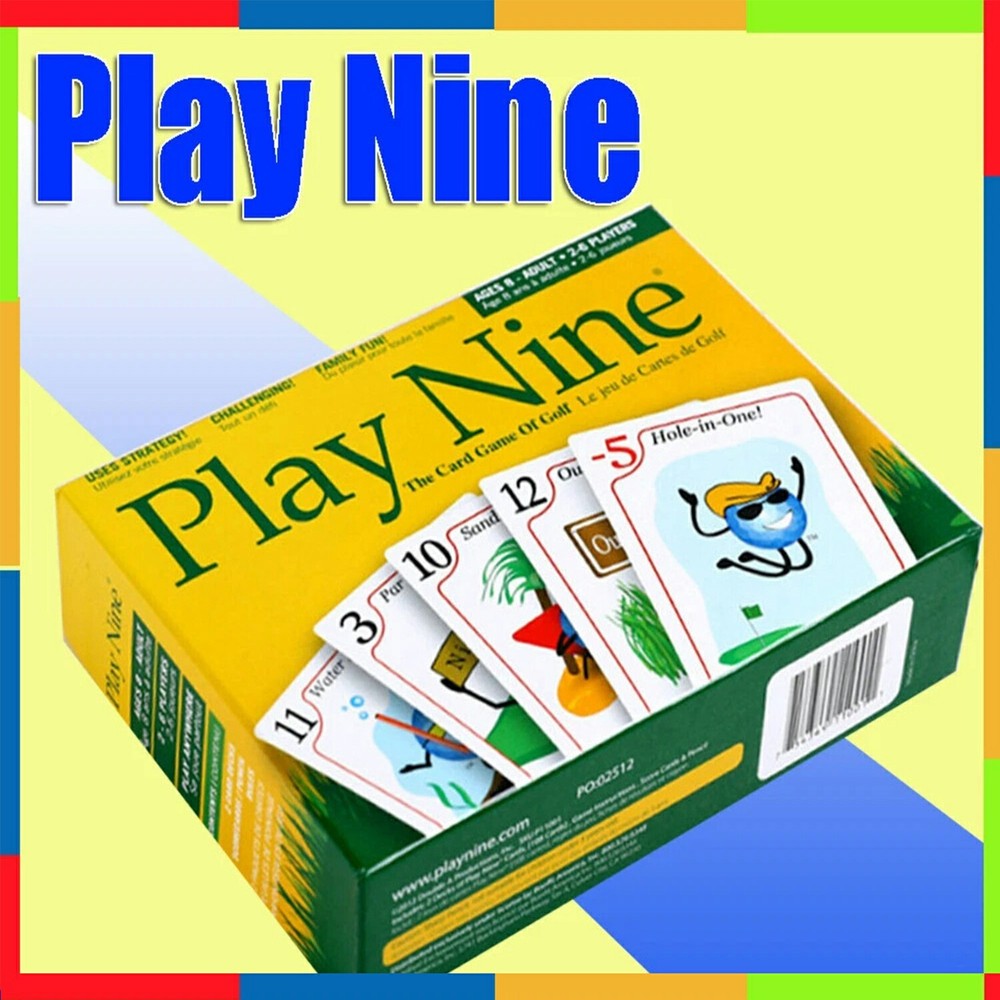 PLAY NINE Golf Card Game for 2-6 Players - Fun Family Gift for Christmas GV