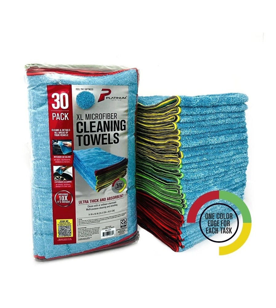 Platinum Series XL Multi-Purpose Microfiber Cleaning Towels, 30 Count