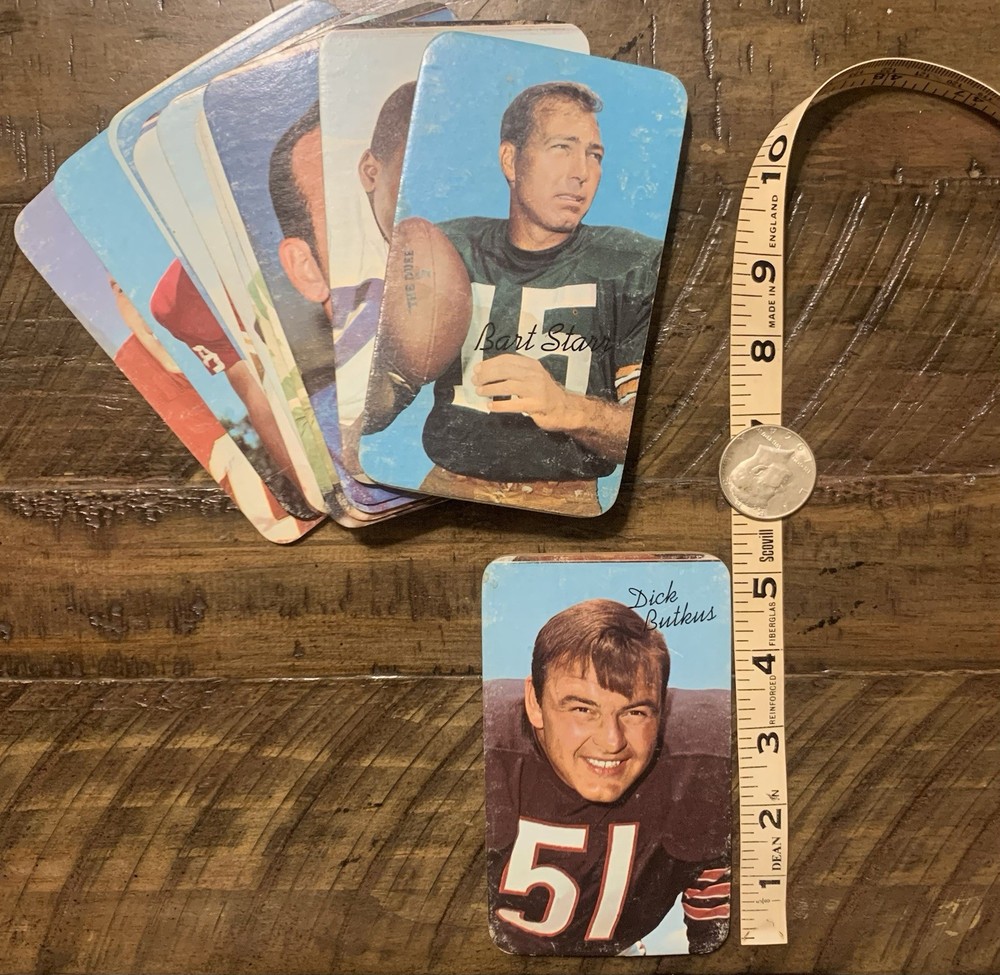 1970 Topps Super Football Lot - 15 Cards Featuring Starr, Butkus, Dawson - Various Conditions
