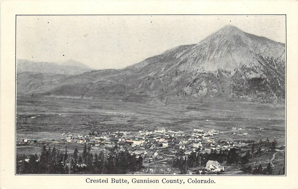 c1910 Gunnison Colorado Crested Butte Birdseye News Champion Postcard 25-6781