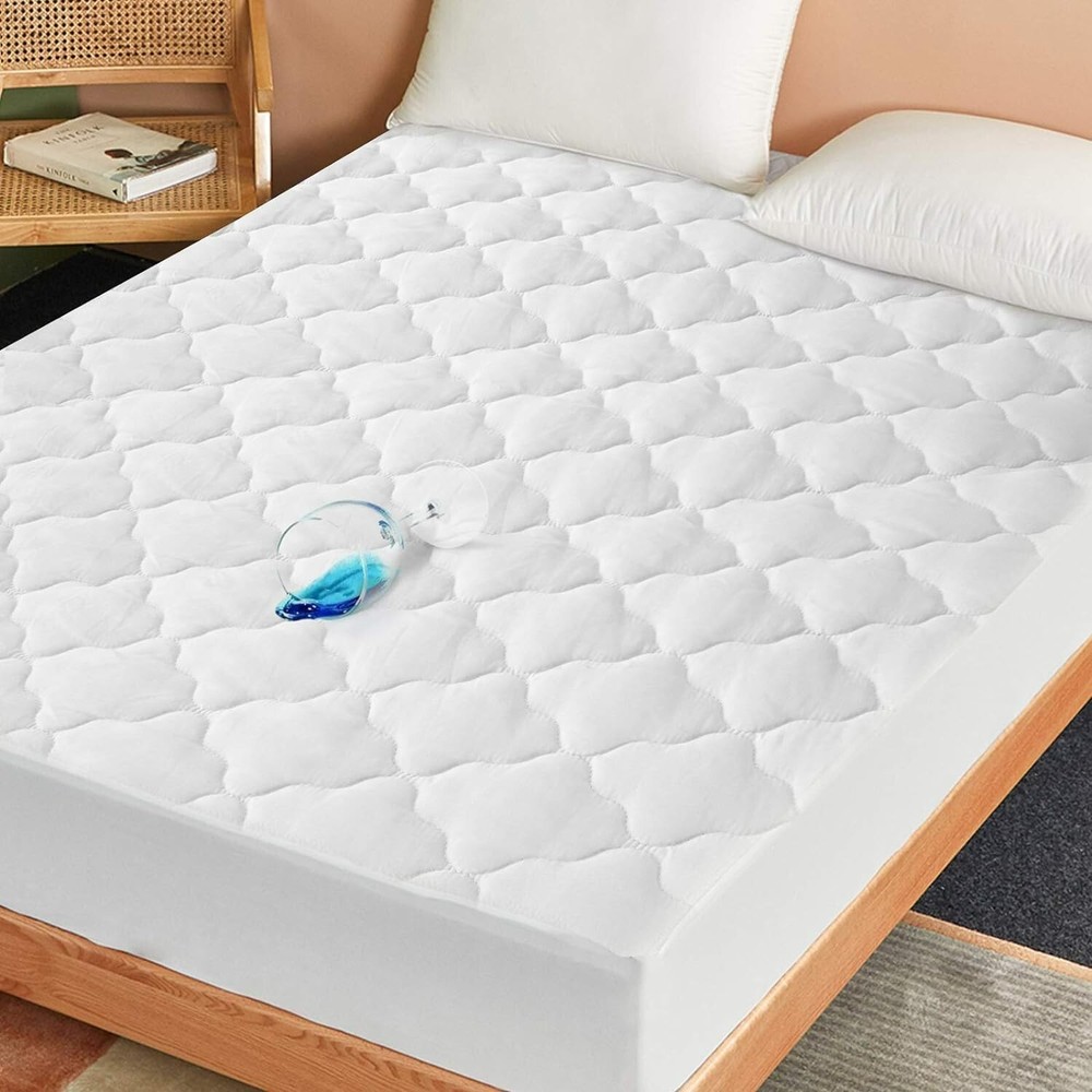 Waterproof Quilted Mattress Pad Cover Protector Absorbent Topper All Sizes