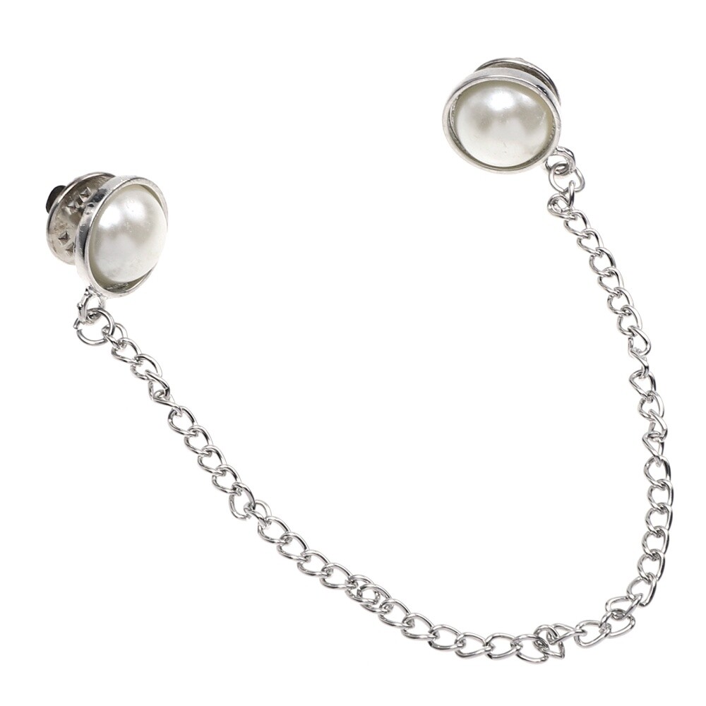 Women Corsage Shirt Collar Clip Pins Elegant Rhinestone Miss