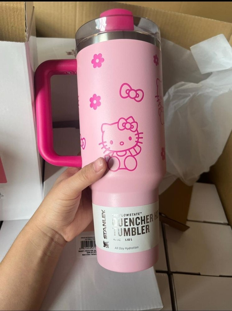 Hello Kitty X Stanley Pink  40oz Stainless Steel H2.0 Flow-state Tumbler