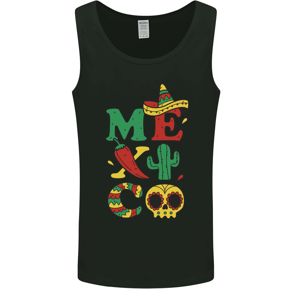 Symbols of Mexico Mens Vest Tank Top