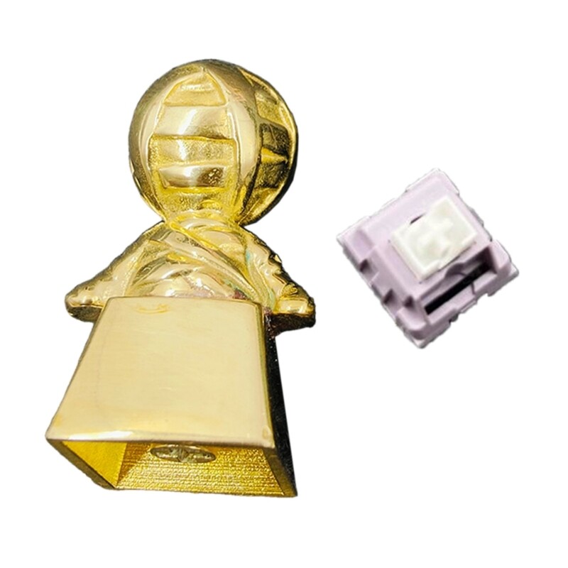 Brass Mummy Keycap Suite with Switches Ideal for Mechanical Keyboard Enthusiasts