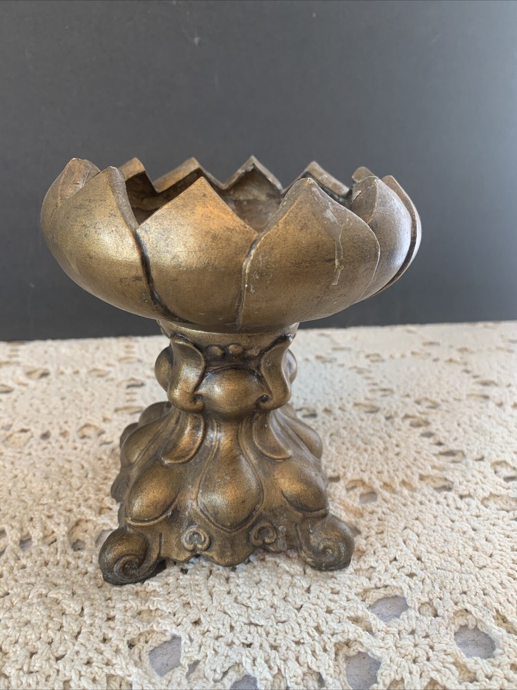 Vintage Dutch Pedestal Candle Holder by Holland Mold