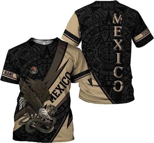 Personalized Name Mexican Shirts for Men Customized Mexico Shirts 3D T-SHIRT