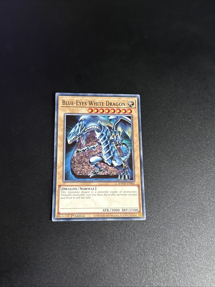 Yu-Gi-Oh Blue Eyes White Dragon 1st Edition Rare Collectible Card