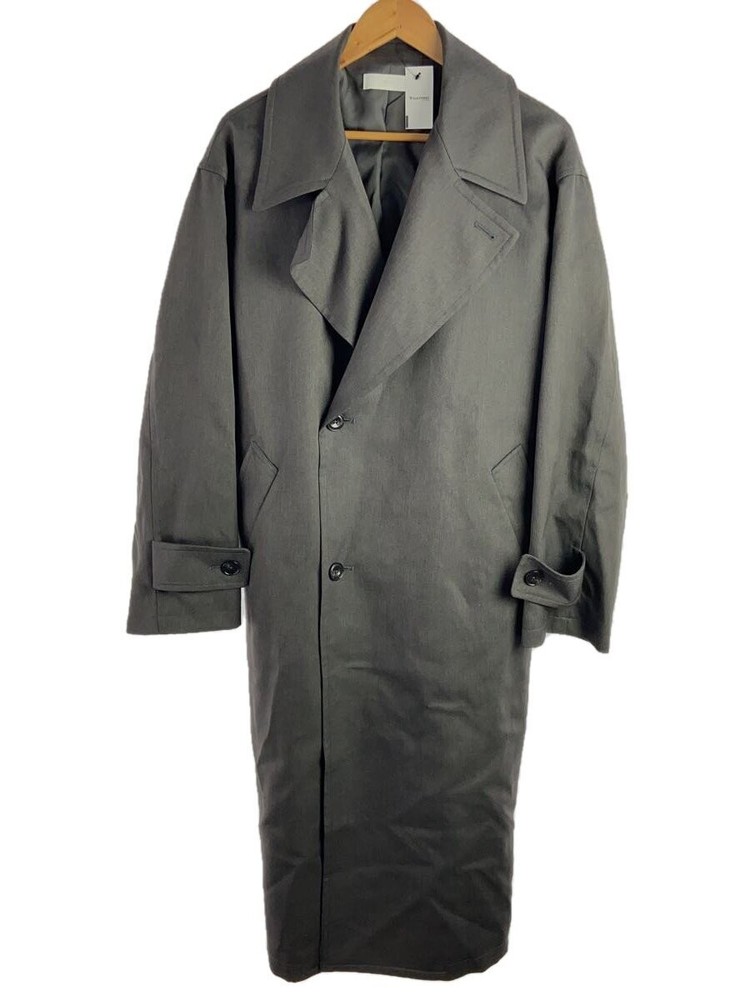 Wym Trench Coat/L/Polyester/Gry/Wyco675 2733