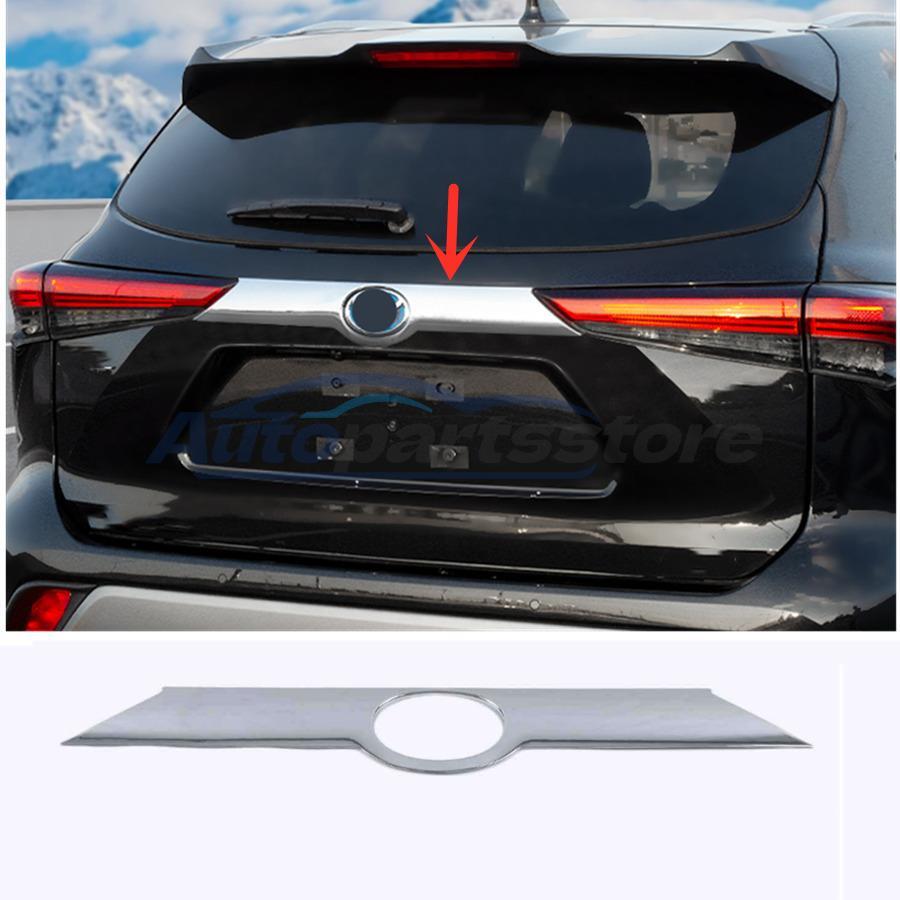 Chrome ABS Rear Trunk Lid Trim Molding Cover for Toyota Highlander 2020-2022