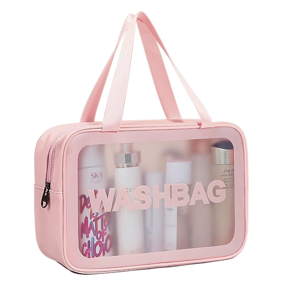 Travel Toiletry Bag For Women Matte Translucent Toiletry Bag With Handy Handle M