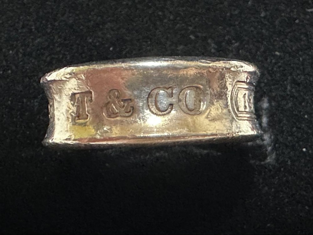 Tiffany 1837 Narrow Rolling Ring Size 8 Silver 925 Authentic Jewelry Used