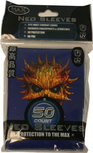 Neo Skull Sleeves (50ct) - Blue Max Protection GAMING SUPPLY BRAND NEW ABUGames