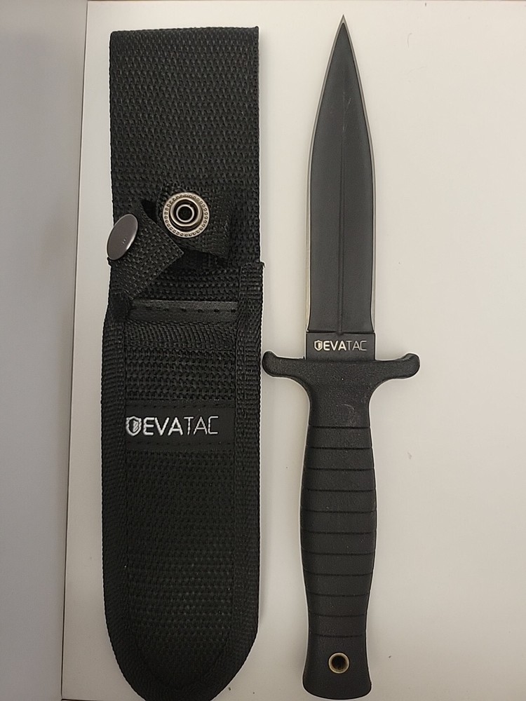 EVATAC DOUBLE EDGED DAGGER Combat Knife Black item #ET-BLKDGR